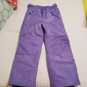 Girls Champion purple ski pants snow pants sz 7-8